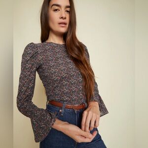 Nation Ltd floral top S penny wallflower